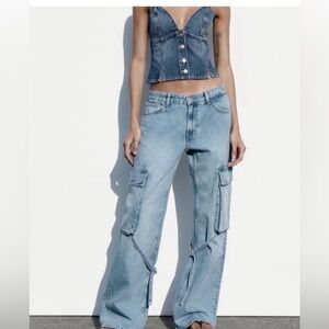 Zara Cargo style jean- size 10